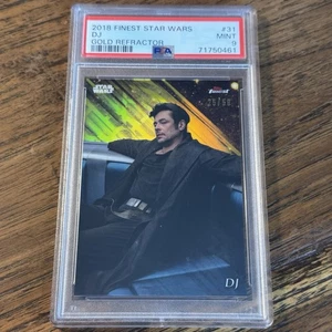 DJ 2018 Topps Finest Star Wars GOLD 25/50 Refractor #31 PSA 9 Benicio Del Toro - Bild 1 von 2