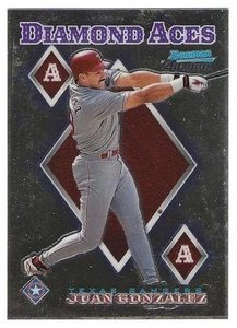 Bowman 1999 cromo diamante ases #17 Juan González Texas Rangers BV $1 - Imagen 1 de 1