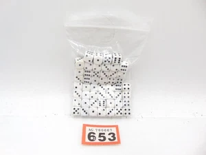 Wargaming Warhammer Fantasy 40,000 Lotr Aos Old World White D6 Dice - Picture 1 of 2
