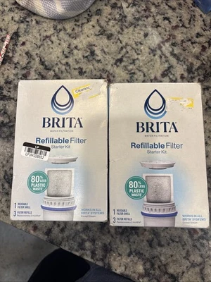 2 Pack~ Brita Refillable Filter Starter Kit 3pk - Image 1 of 3