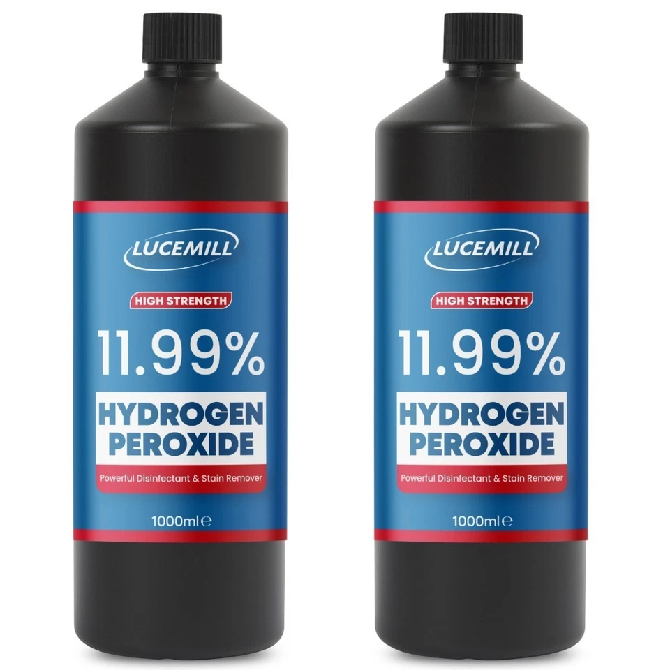 Lucemill Hydrogen Peroxide 11.99% ( 12%) Food Grade | 500ml 1L 5L | Pure H2O2
