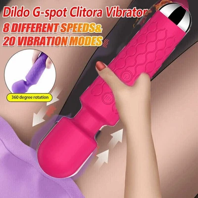 Massage Wand Clit Vibrator 20 Speeds Dildo Vibrating Sex Toys for Women Recharge - Image 1 of 4
