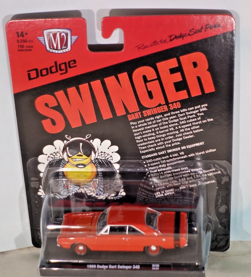 1/64th M2 Machines Auto Drivers R126 1969 Dodge Dart Swinger 340 - Image 1 of 1