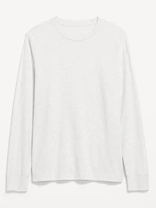 NUEVO CON ETIQUETAS Camiseta Antigua Azul Marino Manga Larga Cuello Redondo Rotación Gris Claro Hombres M L - Imagen 1 de 5