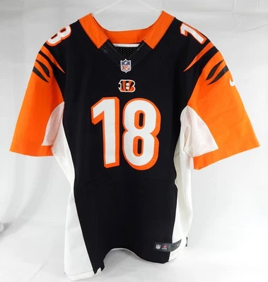 Camiseta deportiva limitada Nike 5 2013 para hombre Cincinnati Bengals AJ verde #18 auténtica negra Foto 1 de 4