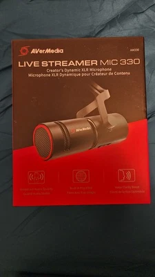 AVerMedia AM330 Live Streamer Mic 330 Streaming Recording XLR Dynamic Microphone - Image 1 of 4