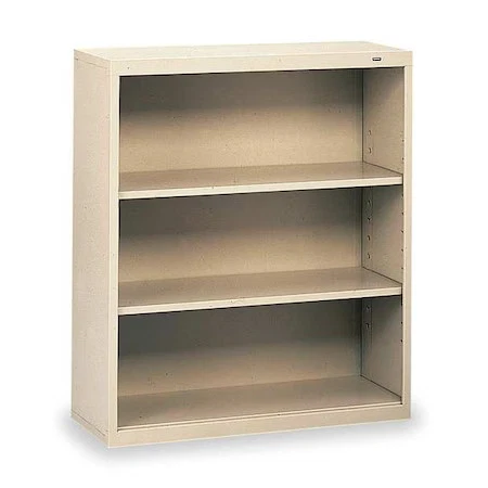 Tennsco B-42Cp 3-Shelf Stationary Bookcase, 40"X34-1/2" Champ/Putty - Image 1 of 3