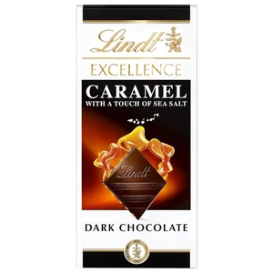 Lindt EXCELLENCE Caramel Sea Salt Dark Chocolate Candy Bar, Chocolate...  - Picture 1 of 7