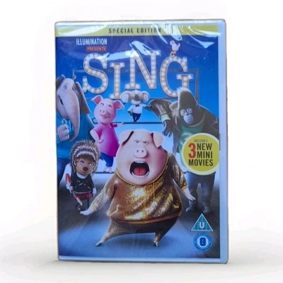 Sing DVD Special Edition 2016 Animated Feel-Good Musical Movie - New & Sealed - Image 1 of 4