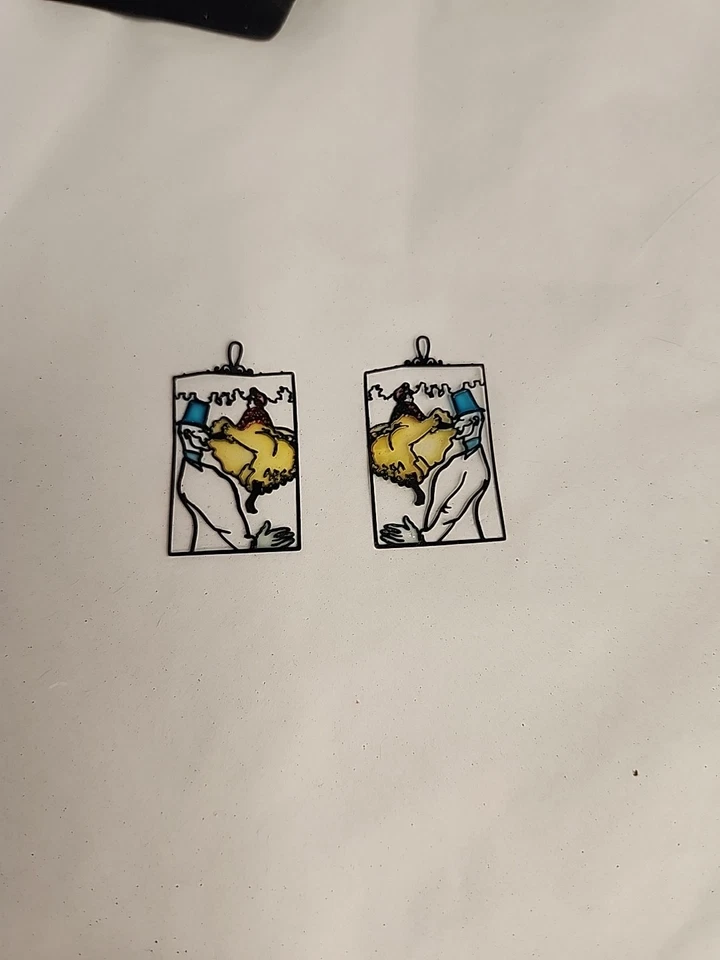 Toulouse Lautrec Esmaltado Silueta Moulin Rouge Dije Colgantes Atrapasol  Foto 1 de 4