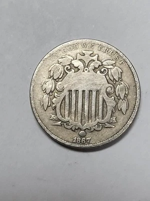 1867 NO RAYS Shield Nickel - Image 1 of 4