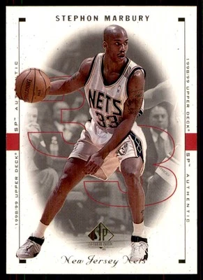 1998-99 SP Authentic Stephon Marbury New Jersey Nets #54 - Image 1 of 2