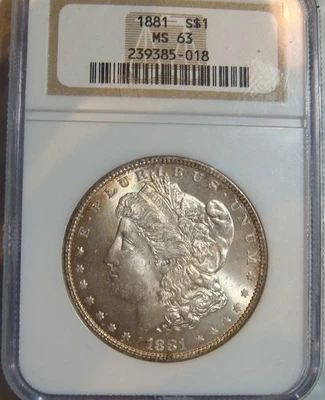 Dólar Morgan 1881 NGC MS-63 Foto 1 de 2