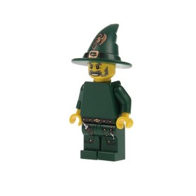 1x Lego Minifigure Castle Kingdoms Wizard Dark Green Hat 7955 6131pb03 cas435