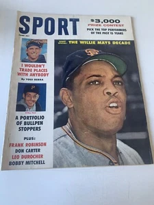 1961 SPORT magazine, Baseball Willie Mays, San Francisco Giants, Yogi Berra ~ VG - Picture 1 of 2