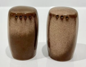 Vintage FRANKOMA Plainsman Brown 3-Hole / 4-Hole SALT & PEPPER SHAKERS Set - Picture 1 of 3