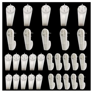 30 Pcs Picture Hangers Invisible Nail Wall Hooks Plastic Hardwall Hanger Hooks - Picture 1 of 7