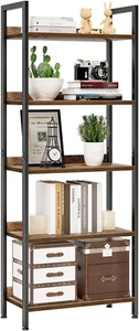 Bookshelf, 5 Tier Bookshelves, Home Office Bookcase Shelf Storage Organizer, Fre - Picture 1 of 7