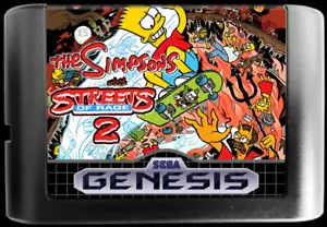 Streets of Rage 2 The Simpsons Edition Game For Sega Genesis NTSC-U/C US Canada - Picture 1 of 1