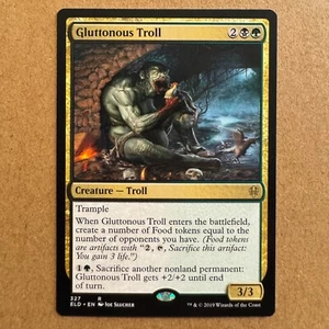 MTG ~ Gluttonous Troll ~ ELD Throne of Eldraine ~ #327 ~ Rare ~ Mint / NM - Picture 1 of 2