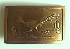 Hebilla de cinturón Road Runner vintage años 70 tono cobre hecho en EE. UU. - Imagen 1 de 2