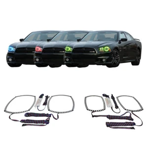 Kit de halo de faros RGB multicolor CHS para Dodge Charger 11-14 - Imagen 1 de 11