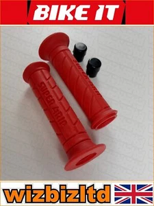 Suzuki AN 650 Burgman 2004-2015 Bikeit Red Rubber Grips - Picture 1 of 12