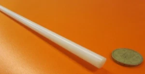UHMW White Round Rod  .375" (3/8") Diameter x 36" Long - Picture 1 of 12