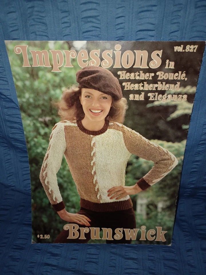 Impressions Knitting Knit Crochet Pattern Booklet 827 Brunswick - Image 1 of 3
