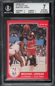 1985 Star All-Rookie Team #2 Michael Jordan BGS 7 (w/ two 9's) - Picture 1 of 4