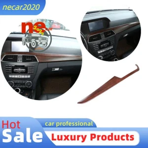 ABS Wood Center Dashboard Plate Strip Decorate Trim For Benz C-Class W204 10-13 - Foto 1 di 6