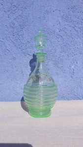 vintage rare ART-DECO Glass liquor bottle - Picture 1 of 7