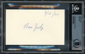 Ben Jeby Autographed Signed 3x5 Index Card Middleweight Champ Beckett 12516829 - Picture 1 of 2