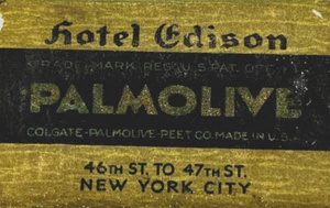Antique Colgate Palmolive Soap Bar from Hotel Edison NYC New York City 1920s-30s - Picture 1 of 3