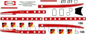 BSmodell 100056 - 1/100 Tupolew Tu-134 NVA Aufkleber für Flugzeugmaßstab Modellbausatz - Bild 1 von 12