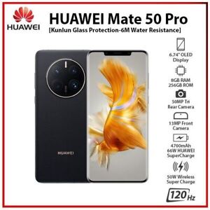 Huawei Mate 50 Pro 8GB+256GB BLACK Kunlun Global Version Android Mobile Phone