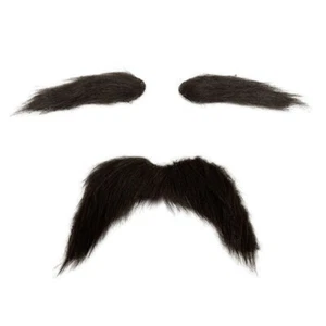 Fake Beards Mustaches Fake Eyebrows Self Adhesive Mustaches for Kid Adult - Picture 1 of 8
