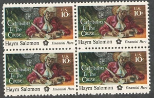 US. 1561. 10c. Haym Salomon, American 200th ANNIV. Block of 4. MNH. 1975 - Picture 1 of 1