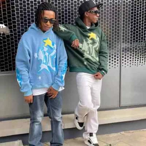 New Men's Star Hoodie Sweatshirt Hip Hop Streetwear Graphic Print Urban Vibe - Picture 1 of 6