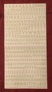 Creative Memories LARGE ABC/123 CLASSY Stickers BUBBLEGUM, CORNFLOWER, PISTACHIO - Picture 1 of 4