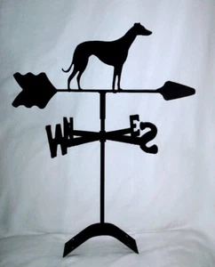 Greyhound roof mount weathervane black wrought iron look made in usa - Picture 1 of 1