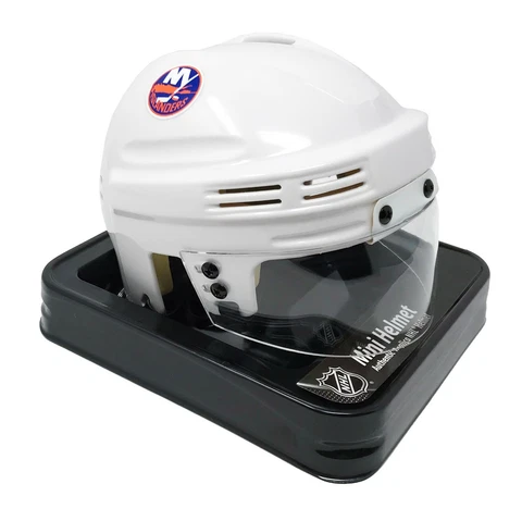 NEW YORK ISLANDERS NHL LICENSED WHITE MINI HELMET Cover