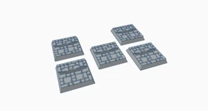 Cobblestone Square Slot 25mm Bases X10 D&D  Wargames - Picture 1 of 3