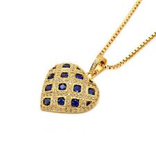 K18YG sapphire diamond heart motif S1.85ct D0.62ct 42cm #046