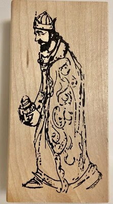 Impresiones artísticas X-grande hombre sabio con regalo Navidad belén sello de goma Foto 1 de 3