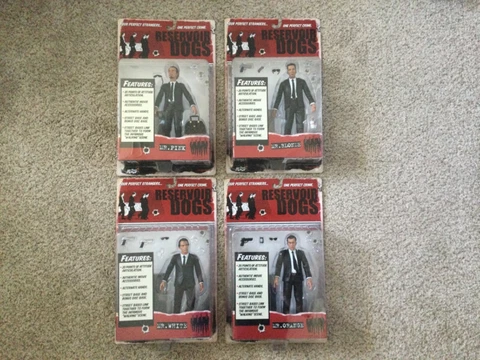 RESERVOIR DOGS MR BLONDE WHITE ORANGE PINK MEZCO FIGURE LOT SET OF 4 Cover
