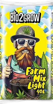 Bio2Grow Farm Mix Light 40L Cannabis Grow Blumen Erde Profi Substrat Bonsai
