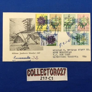 Boy Scout 1967 World Jamboree Envelope & Haiti Stamps WSJ to: Waynesboro VA - Picture 1 of 5