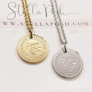 Basketball Halskette für Sie - Mädchen Basketball Schmuck - Damen Basketball Mama - Bild 1 von 12