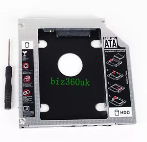 2nd SATA Hard Drive HDD SSD Adapter Caddy swap UJ265 UJ-265 Slim DVD Optical Bay - Picture 1 of 9